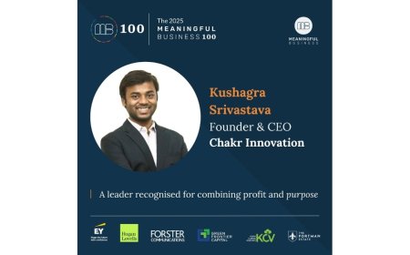 Kushagra Srivastava of Chakr Innovation named among the 2025 Meaningful Business 100 global leaders